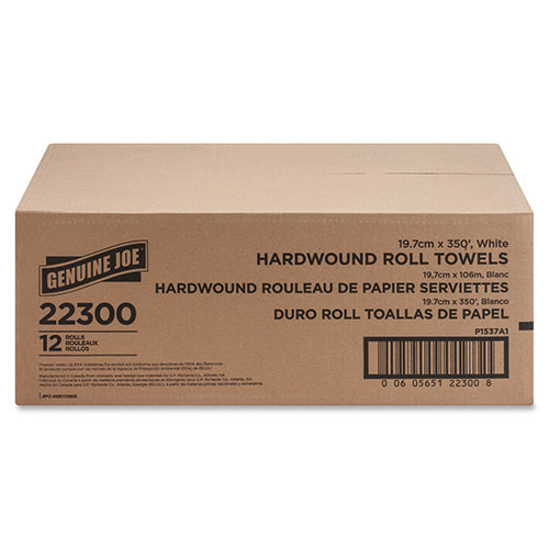Genuine Joe 22300 Bulk Hardwound Roll Towels, 7 7/8" x 350'