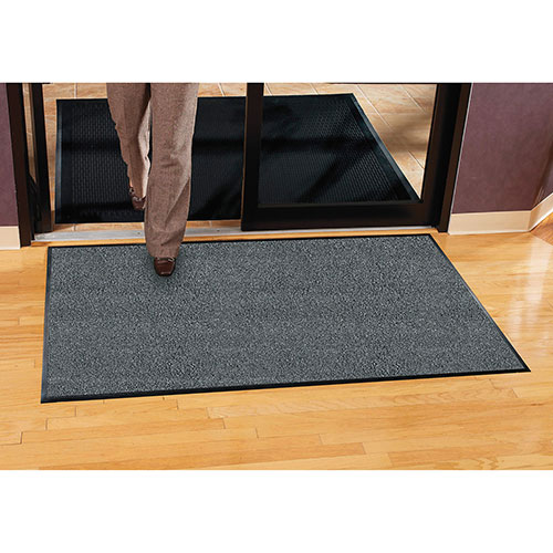 Genuine Joe Nylon & Rubber Nylon & Rubber Carpet Mat, 4' x 6', Gray