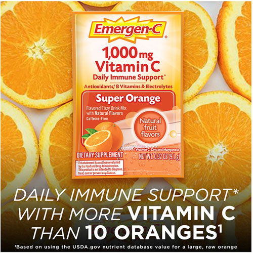 Emergen-C® Super Orange Vitamin C Drink Mix - For Immune Support - Super Orange - 1 / Each