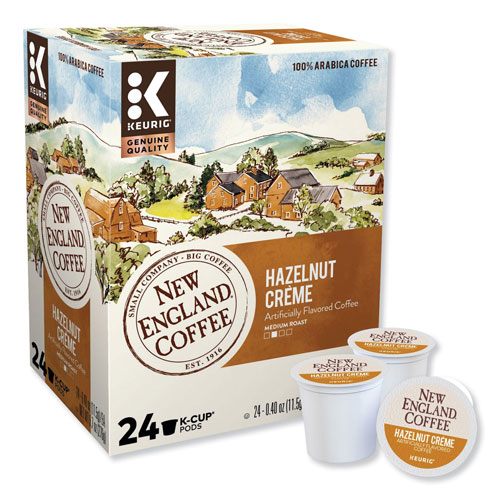 New England Coffee Hazelnut Creme K-Cup Pods, 24/Box
