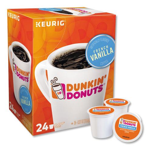 Dunkin' Donuts K-Cup Pods, French Vanilla, 24/Box