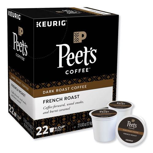 Peet's French Roast Coffee K-Cups, 22/Box