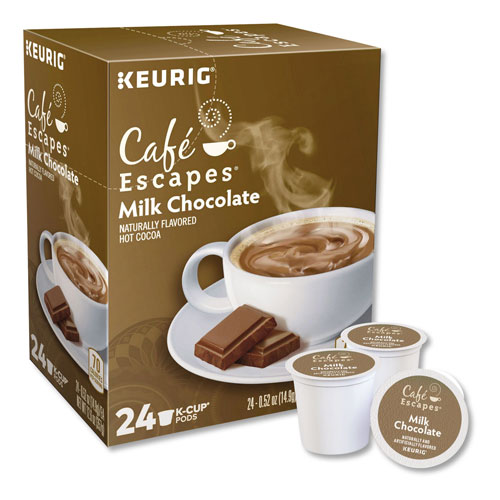 Cafe Escapes® Café Escapes Milk Chocolate Hot Cocoa K-Cups, 96/Carton