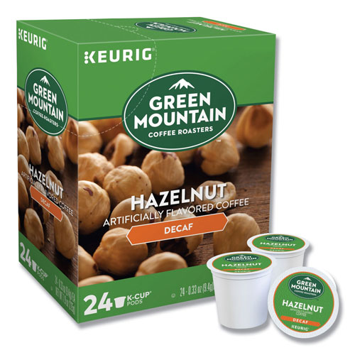 Green Mountain Hazelnut Decaf Coffee K-Cups, 24/Box