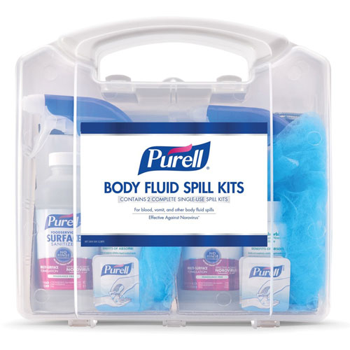 Purell Spill Kit,F/Body Fluids,W/User Protection,2 Single-Uses/Kit