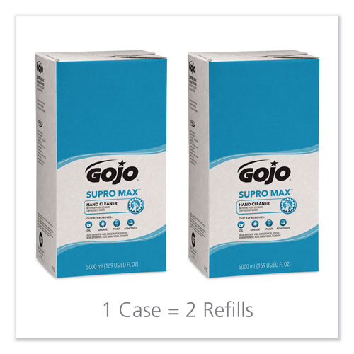 Gojo SUPRO MAX Hand Cleaner Refill, 5000 mL, Floral Scent, Beige, 2/Carton