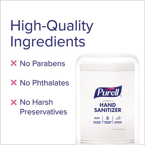 Purell Advanced Hand Sanitizer Fragrance Free Foam, For ES10 Automatic Dispensers, 1,200 mL Refill, Fragrance Free, 2/Carton