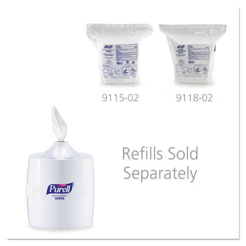 Purell Hand Sanitizer Wipes Wall Mount Dispenser, 1200/1500 Wipe Capacity, White