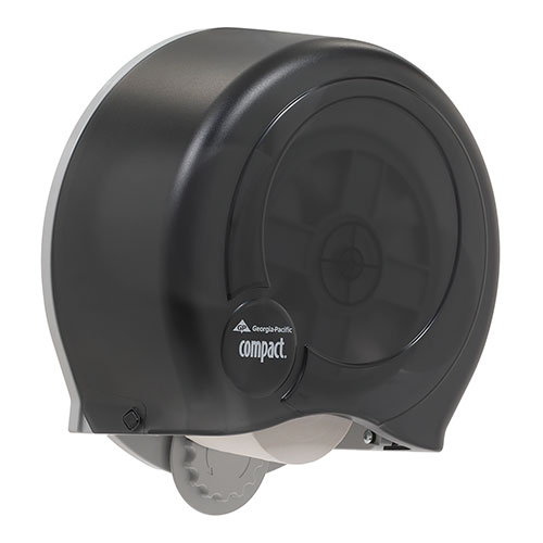 Compact® 4-Roll Rotary High Capacity Coreless Toilet Paper Dispenser, Key Lock, Smoke