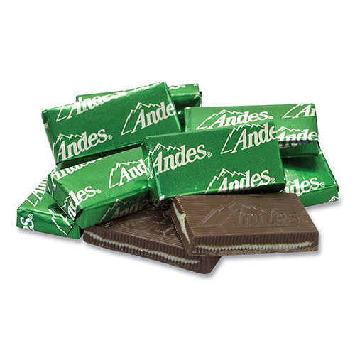 Andes® Creme de Menthe Chocolate Mint Thins, 240 Pieces/40 oz Tub, 1 Tub/Carton
