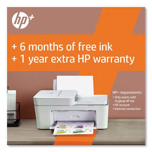 HP DeskJet 4155e Wireless All-in-One Inkjet Printer, Copy/Print/Scan