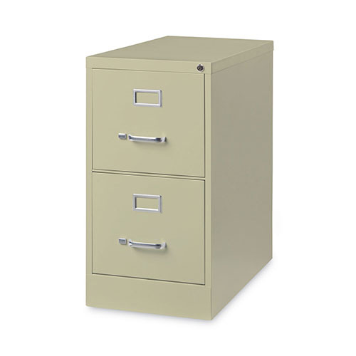 Hirsh Vertical Letter File Cabinet, 2 Letter-Size File Drawers, Putty, 15 x 26.5 x 28.37