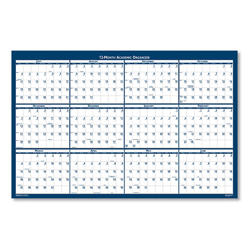 House Of Doolittle Academic Year Recycled Poster Style Reversible/Erasable Yearly Wall Calendar, 24 x 37, 12-Month (July to June): 2023 to 2024