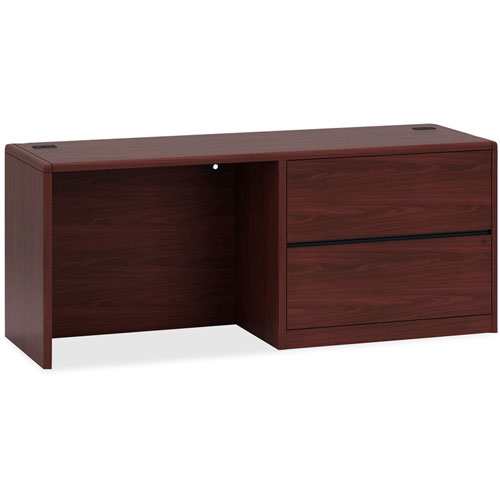 Hon Right Pedestal Credenza with Lateral File, 72"x24"x29-1/2", MY