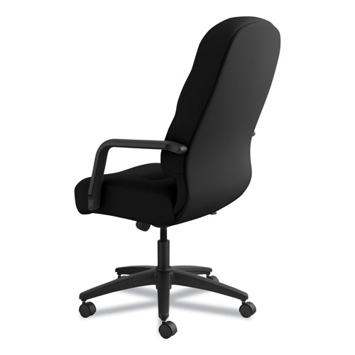 Hon Pillow-Soft 2090 Series Executive High-Back Swivel/Tilt Chair, Supports up to 300 lbs., Black Seat/Black Back, Black Base