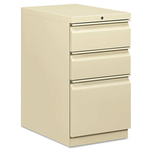 Hon Efficiencies Mobile Box/Box/File Pedestal, 15w x 22.88d x 28h, Putty