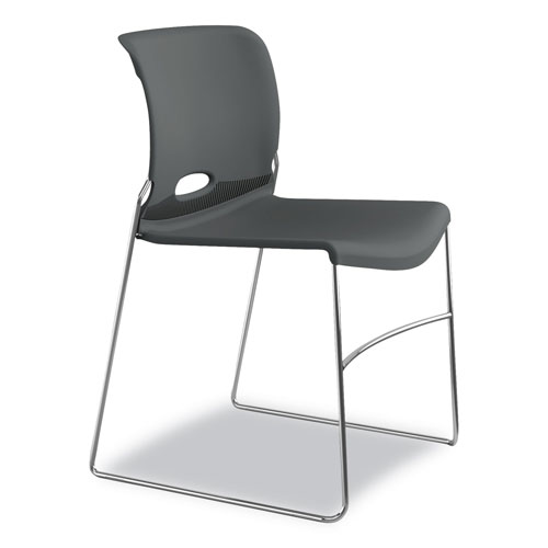 Hon Olson Stacker High Density Chair, Lava Seat/Lava Back, Chrome Base, 4/Carton