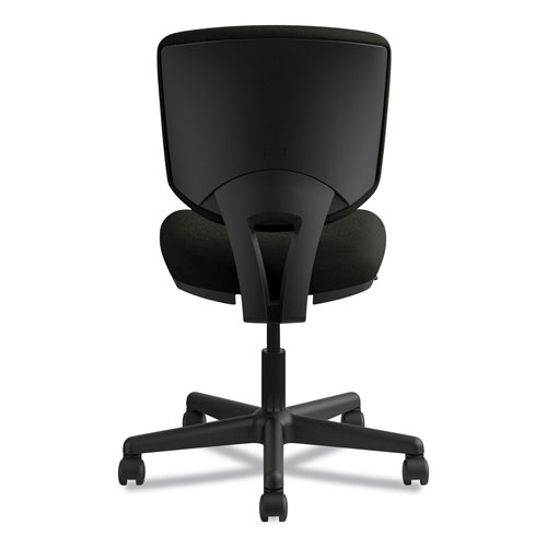 Hon Volt Series Leather Task Chair with Synchro-Tilt, Supports up to 250 lbs., Black Seat/Black Back, Black Base