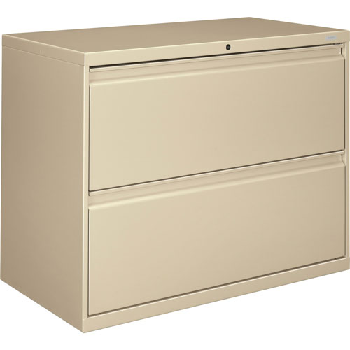 Hon 800 Series Two-Drawer Lateral File, 36w x 19.25d x 28.38h, Putty