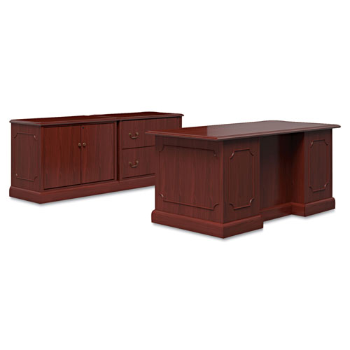 Hon 94000 Series Double Pedestal Desk, 60w x 30d x 29.5h, Mahogany
