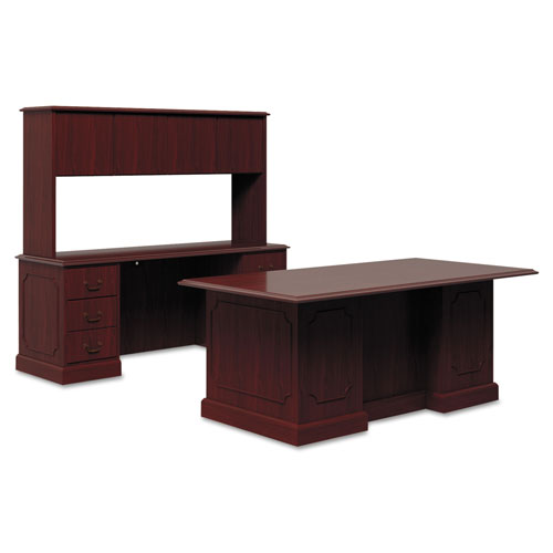 Hon 94000 Series Double Pedestal Desk, 72w x 36d x 29.5h, Mahogany