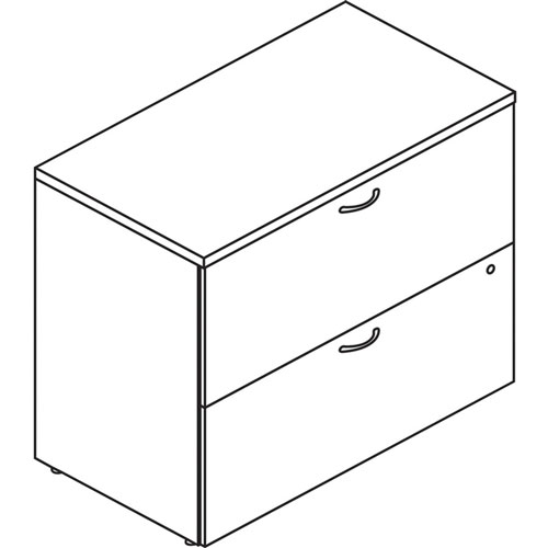Hon Lateral File,2-Drawer,Removable Top,36