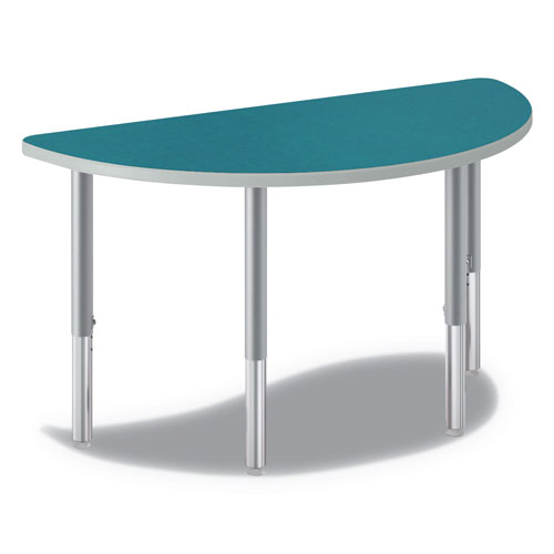 Hon Build Half Round Shape Table Top, 60w x 30d, Blue Agave