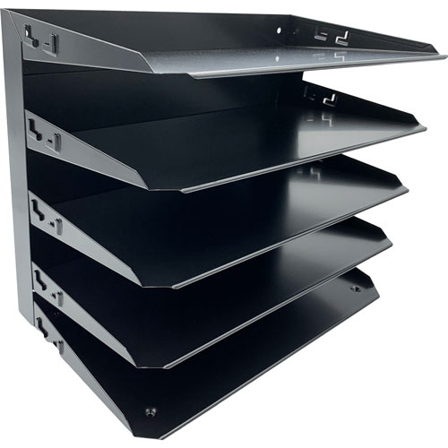 Huron Horizontal Slots Desk Organizer - 5 Compartment(s) - 15