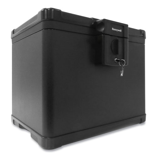 Honeywell Molded Fire and Water File Chest, 16 x 12.6 x 13, 0.6 cu ft, Black