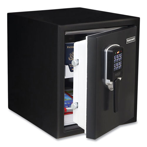 Honeywell Digital Security Steel Fire and Waterproof Safe with Keypad and Key Lock, 14.6 x 20.2 x 17.7, 0.9 cu ft, Black