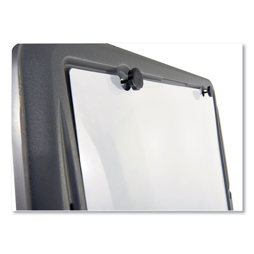 Iceberg Presentation Flipchart Easel With Dry Erase Surface, Resin, 33w x 28d x 73h, Charcoal