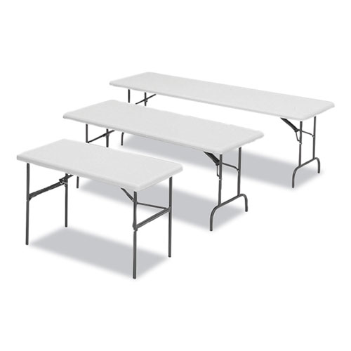 Iceberg IndestrucTables Too 600 Series Folding Table, Rectangular Top, 600 lb Capacity, 72 x 30 x 29, Platinum
