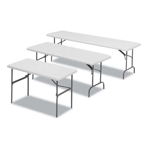 Iceberg IndestrucTables Too 600 Series Folding Table, Rectangular Top, 600 lb Capacity, 96 x 30 x 29, Platinum