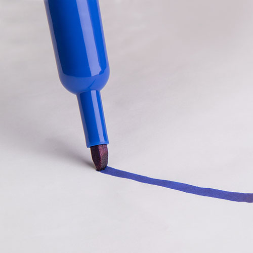 Integra Permanent Marker, with Pocket Clip, Chisel Tip, Blue