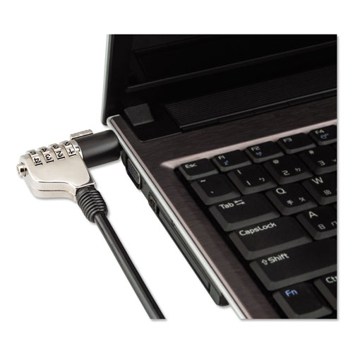 Innovera Combination Laptop Lock, 6 ft Steel Cable