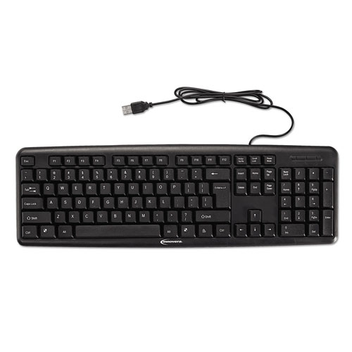 Innovera Slimline Keyboard, USB, Black