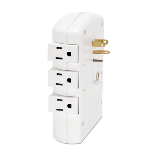 Innovera Wall Mount Surge Protector, 6 Outlets, 2160 Joules, White