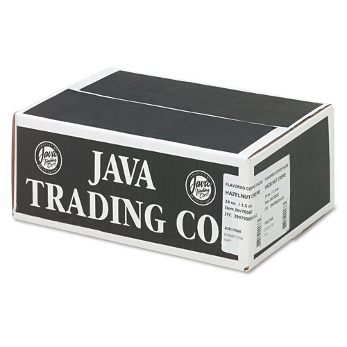 Java Trading Company Coffee Portion Packs, 1.5oz Packs, Hazelnut Creme, 24/Carton
