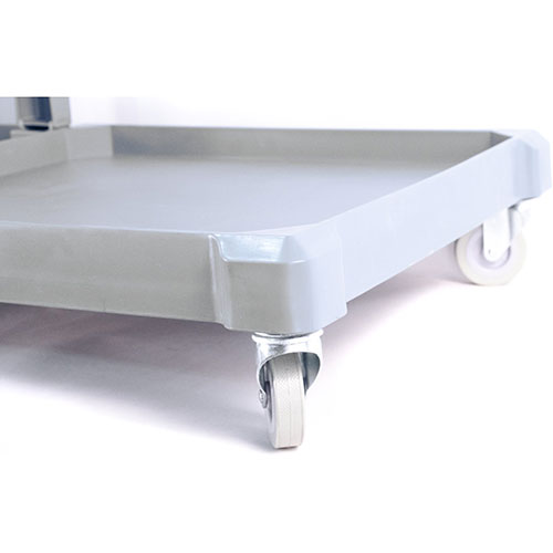 Carlisle Foodservice Products Long Platform Janitorial Cart, Gray