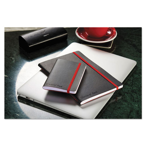 Black N' Red Black Soft Cover Notebook, Wide/Legal Rule, Black Cover, 8.25 x 5.75, 71 Sheets