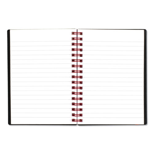 Black N' Red Twin Wire Poly Cover Notebook, Wide/Legal Rule, Black Cover, 5.88 x 4.13, 70 Sheets