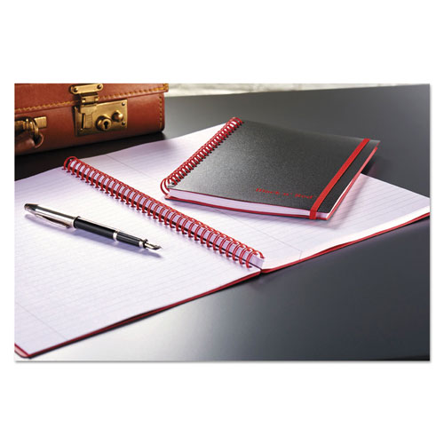 Black N' Red Twin Wire Poly Cover Notebook, Wide/Legal Rule, Black Cover, 11 x 8.5, 70 Sheets