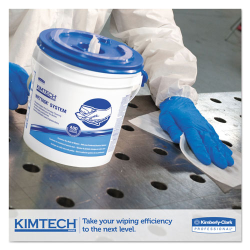 Kimtech™ Wipers for Bleach Disinfectants Sanitizers, 12 x 12 1/2, 90/Roll, 6 Rolls/Carton