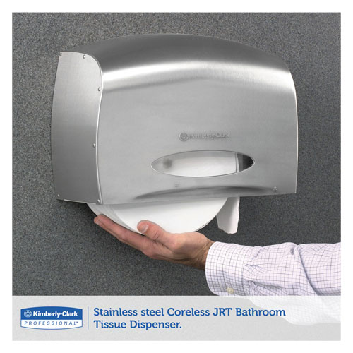 Scott® Pro Coreless Jumbo Roll Tissue Dispenser, EZ Load, 6x9.8x14.3, Stainless Steel