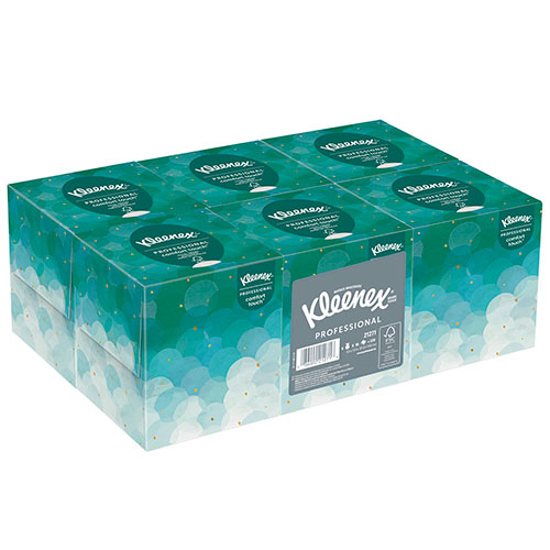 Kleenex Professional Facial Tissue Cube for Business (21271), Upright Face Tissue Box, 6 Bundles / Case, 6 Boxes / Bundle, 36 Boxes / Case