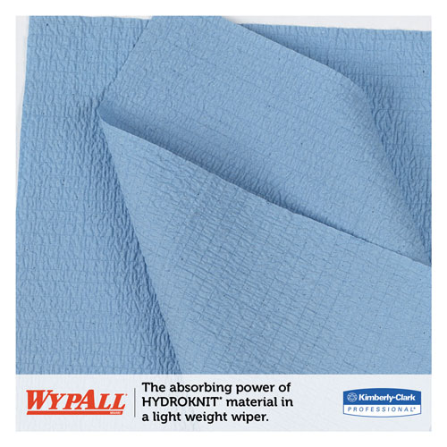 WypAll® X60 Cloths, Small Roll, 19 3/5 x 13 2/5, Blue, 130/RL, 6 RL/CT
