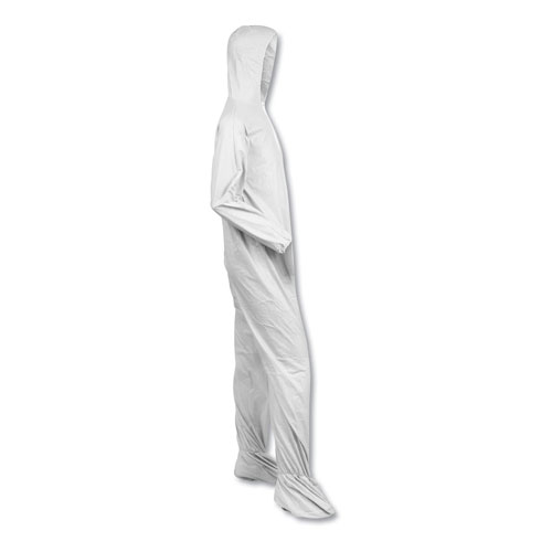 KleenGuard™ A40 Elastic-Cuff, Ankle, Hood and Boot Coveralls, X-Large, White, 25/Carton