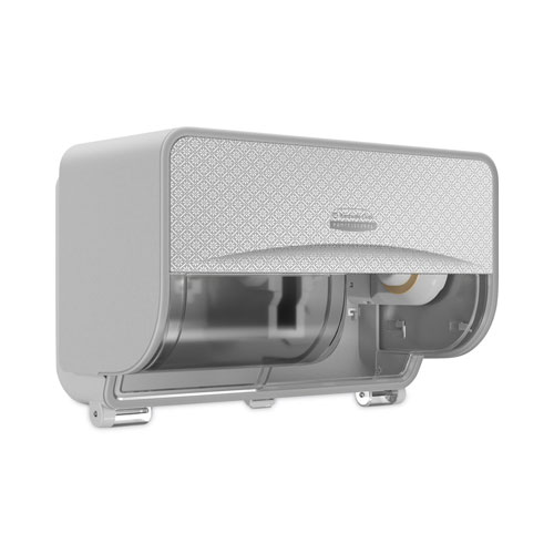 Kimberly-Clark ICON Coreless Standard Roll Toilet Paper Dispenser, 8.43 x 13 x 7.25, Silver Mosaic