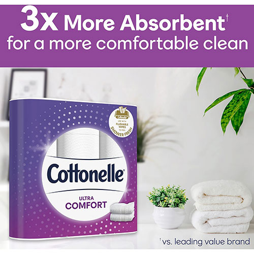 Cottonelle® Ultra Comfort Toilet Paper - 2 Ply - 268 Sheets/Roll - White - 2 / Carton