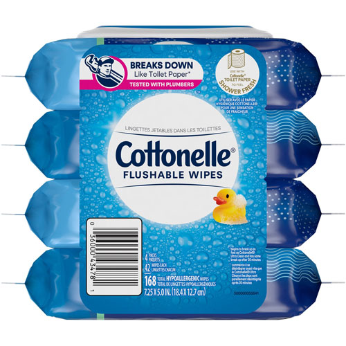 Cottonelle® Flushable Wipes - 7.25